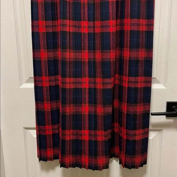 Mosbrook | Pure New Wool | Plaid |Tartan |Pleated | Wrap | Kilt | Skirt| Size 18 - Picture 9 of 16